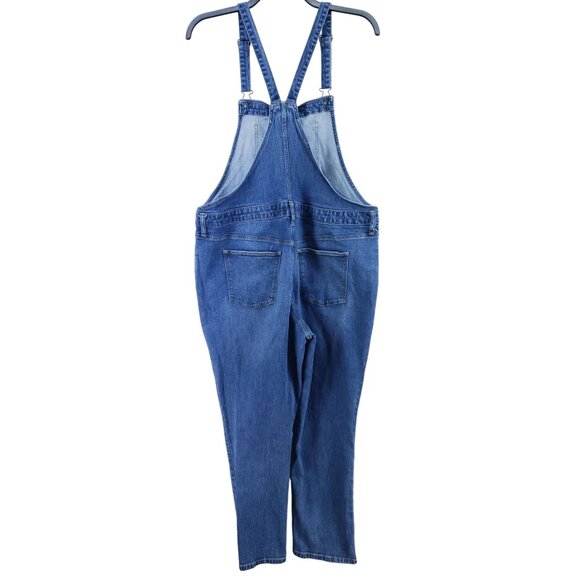 Universal Threads Womens Size 18/34R Denim Overalls  Stretch With Pockets - Picture 2 of 8